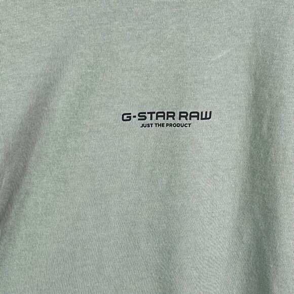 G Star Raw T-Shirt Mens XL Loose Fit Just the Product Heavyweight Crew Green - Picture 2 of 11